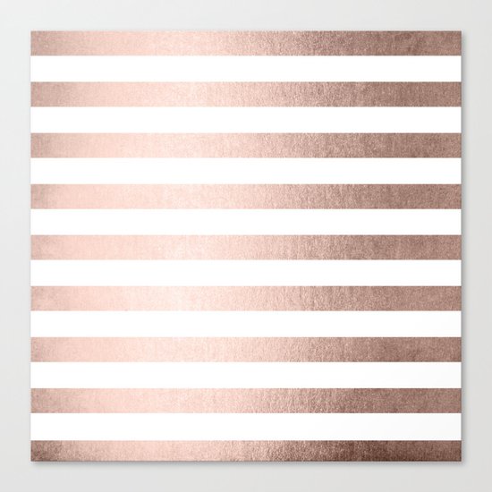 Simply Striped Moon Dust Bronze Canvas Print