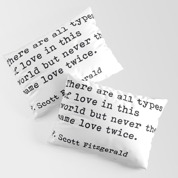 There Are All Types Of Love In This World, F. Scott Fitzgerald Quote Pillow Sham