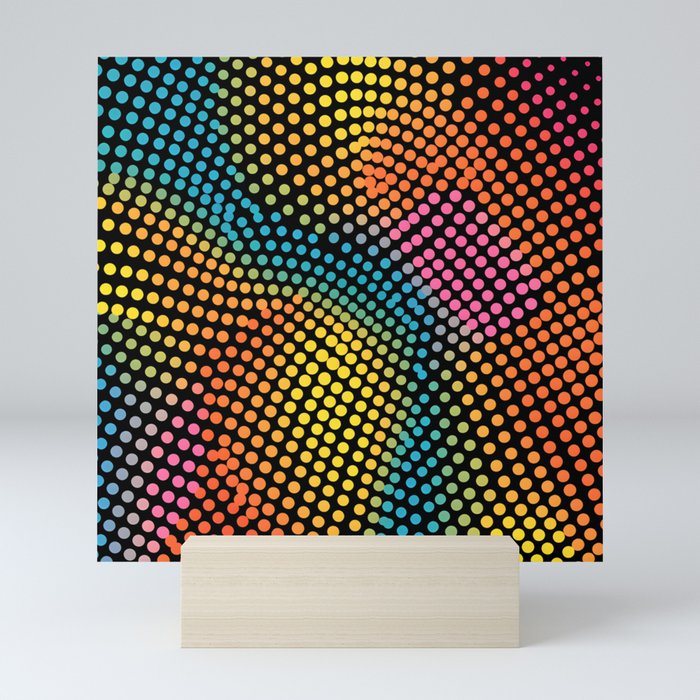 Vibrant Dotted Minimal Colored Pattern - Contemporary Elegance for Stylish Spaces Mini Art Print