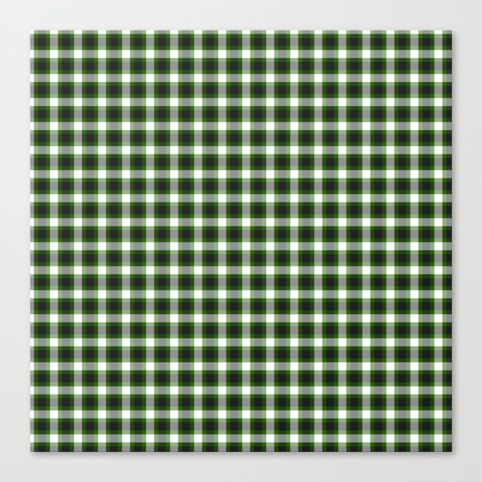 Green And Black Buffalo Plaid,Green And Black Pattern,Green And Black Plaid,Green And Black Gingham Checks, Canvas Print