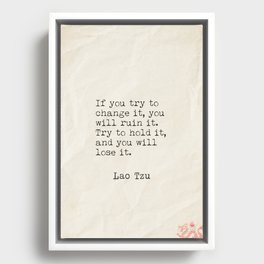 East wise Lao Tzu Framed Canvas