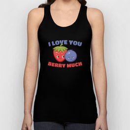 I Love You Berry Much Fruit Raspberry Unisex Tank Top
