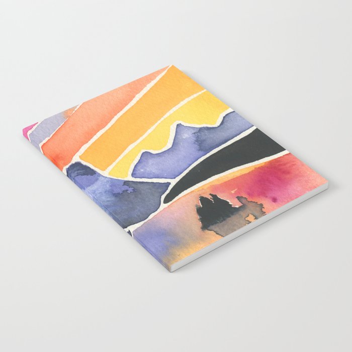 Passionate Sunset Over the Rockies Watercolor Notebook