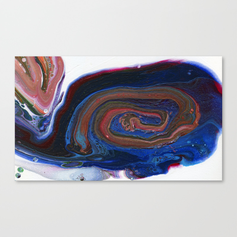 Fluid Acrylic Viii Negative Space Fluid Pour Painting Canvas