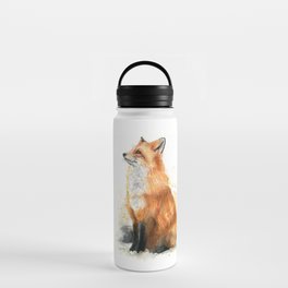 Fox Watercolor Red Fox Painting Water Bottle