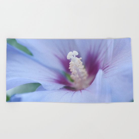 Soft Purple Hibiscus Flower #1 #art #society6 Beach Towel