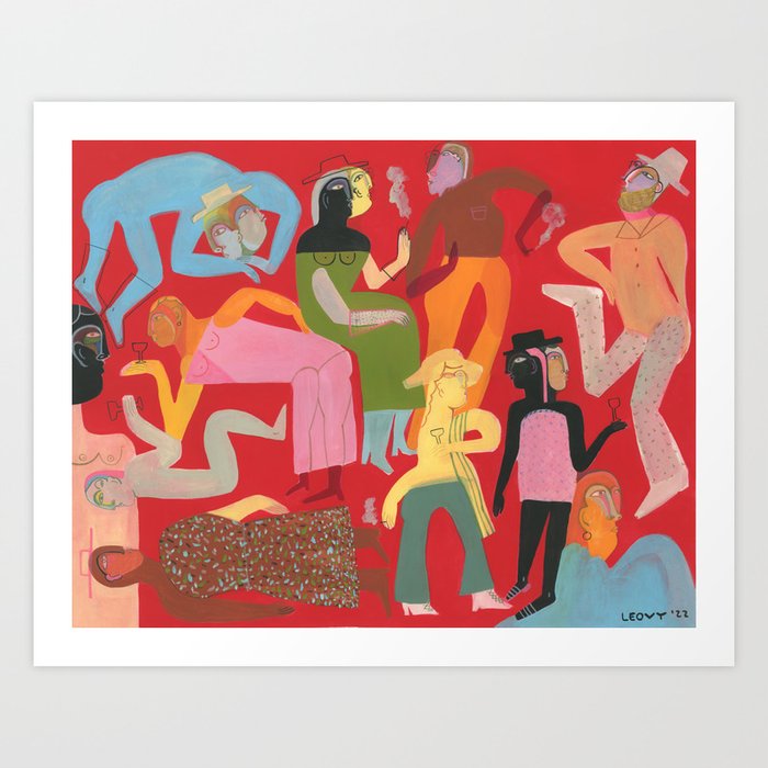 Party People Red Art Print
