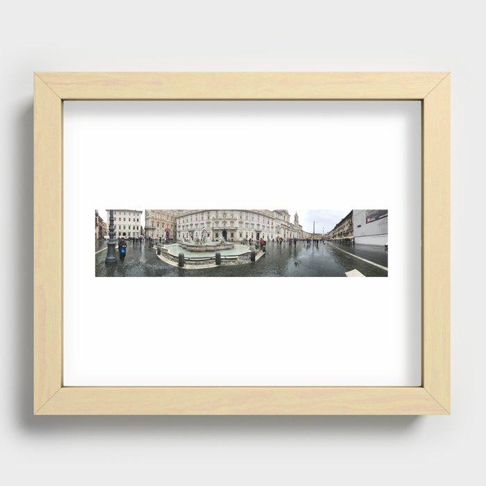 3 legged man in Piazza Navona Rome Italy Recessed Framed Print