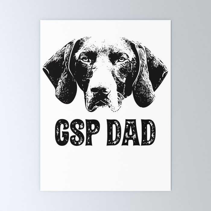 Gsp Dad German Shorthaired Pointer Mini Art Print By