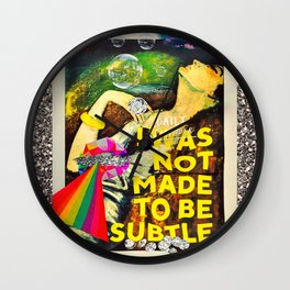 My Life's Mantra Wall Clock | Pattern, Abstract, Color, Bling, Quote, Psychedelic, Funny, Glitter, Luxury, Vintage 