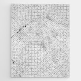 White Marble Glam #1 #marble #decor #art #society6 Jigsaw Puzzle
