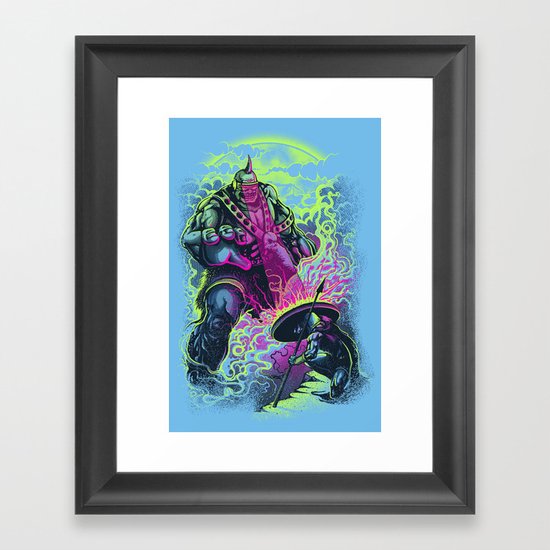 Magnysseus vs the Cyclops: X-Odyssey Framed Art Print