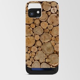 Artwork 3432 texture of wooden logs iPhone Card Case