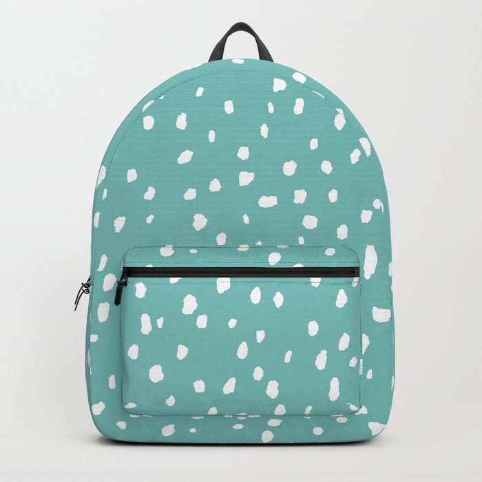 Speckle Polka Dot Pattern (white/robins egg blue) Backpack