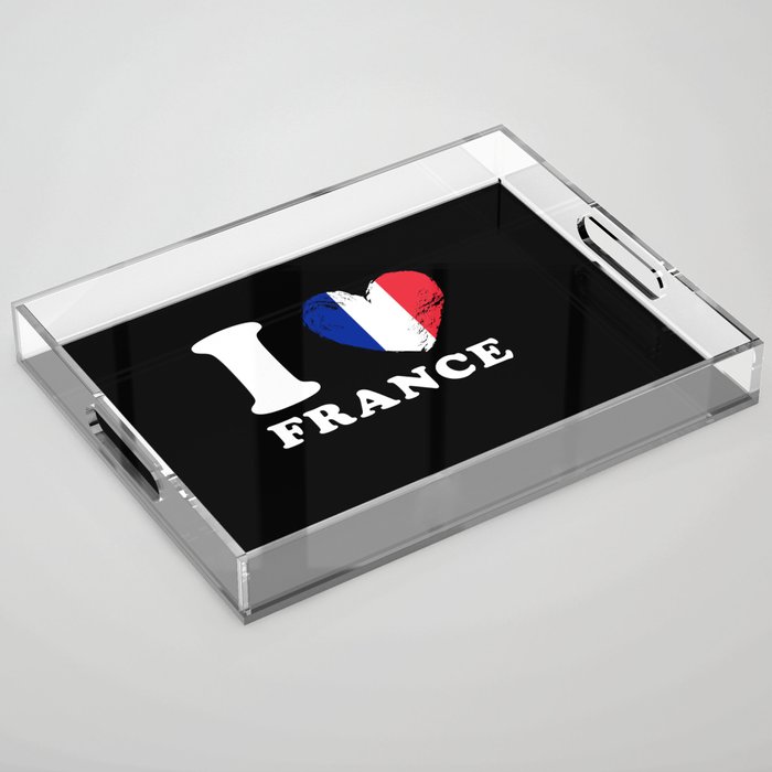 I Love France Acrylic Tray