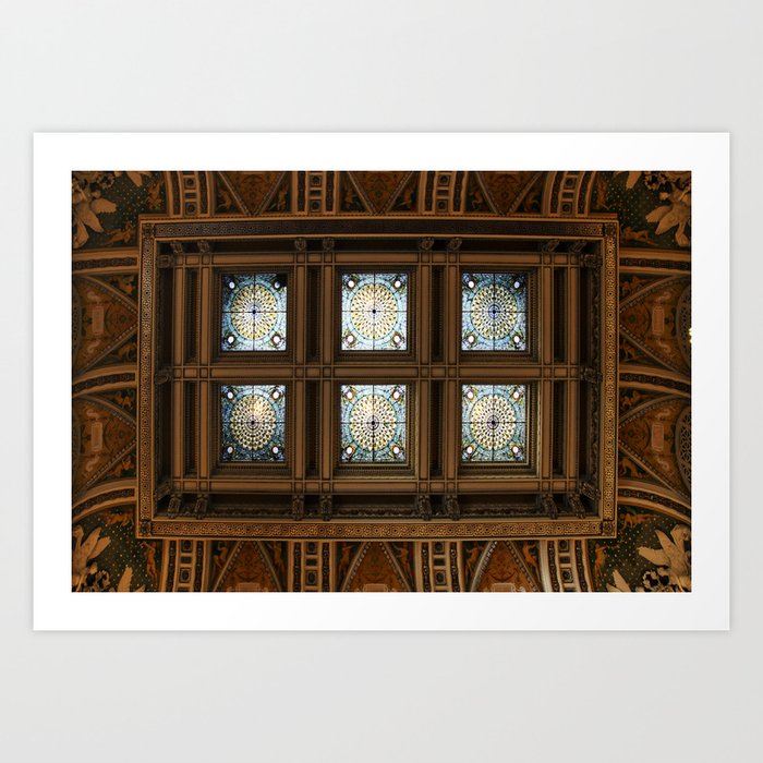 Stained glass on the ceiling Art Print