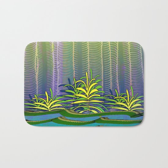 Tropical Yellow Jungle Bath Mat