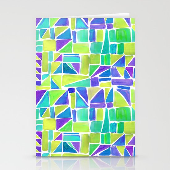 Watercolour Shapes Lemon Stationery Cards