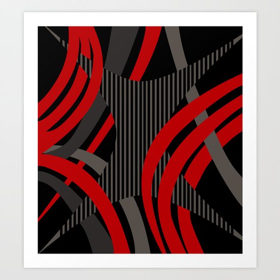 Red Wired Art Print
