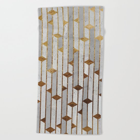 Concrete Skyscrapers Beach Towel