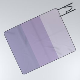 Pastel lavender purple solid color stripes pattern Picnic Blanket