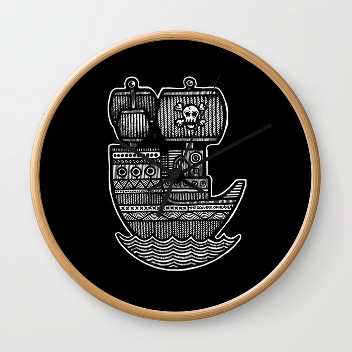 Pirate Ship - Scourge of Nurnen Wall Clock
