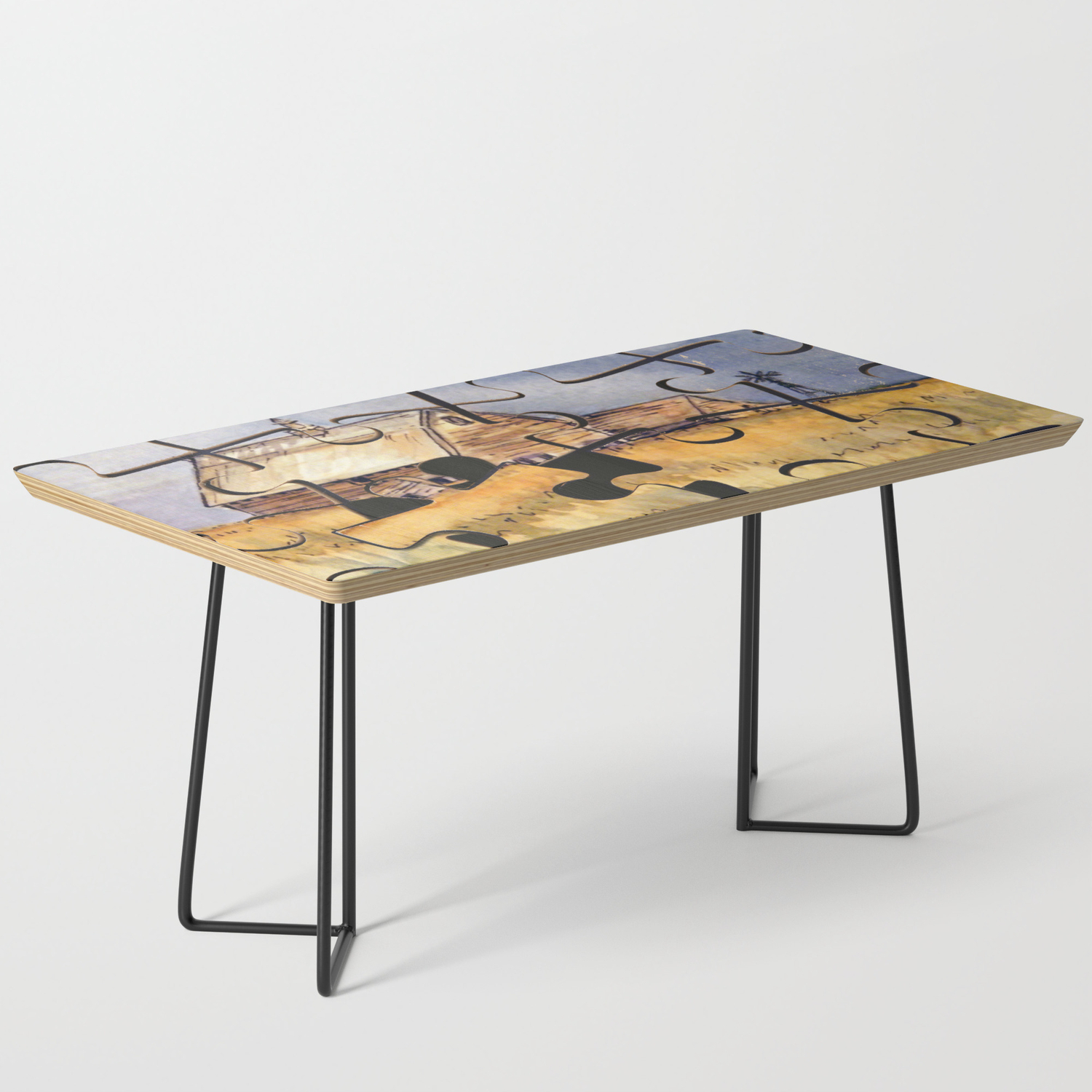 Barn Puzzle Coffee Table By Juliealemons Society6
