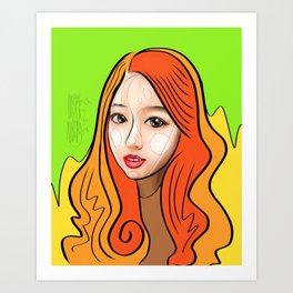 Orange Portrait Art Print