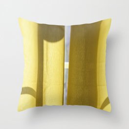 Behind the Curtains Throw Pillow