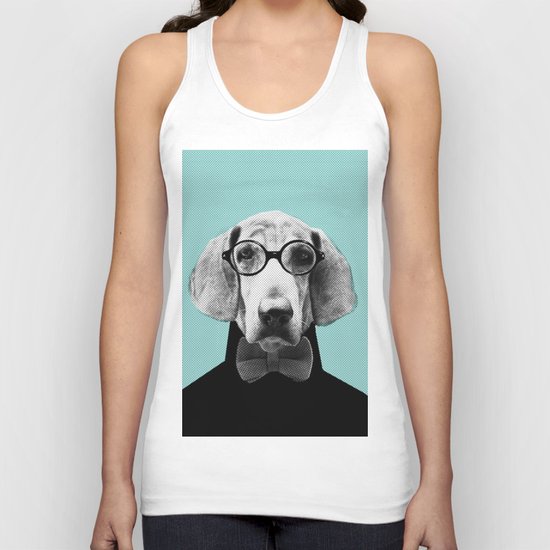 Mr Italian Bloodhound the Hipster Unisex Tank Top