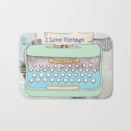 Typewriter #8 Bath Mat
