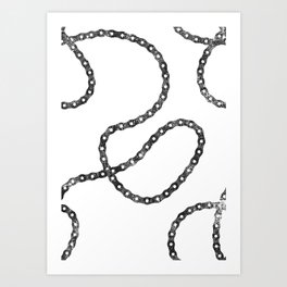 bicycle chain repeat pattern Art Print