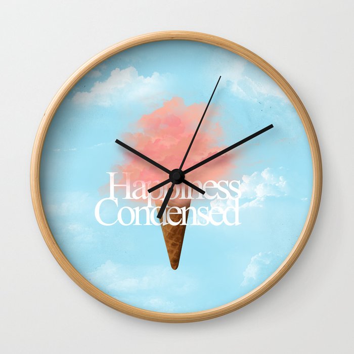 Happiness Condensed Wall Clock