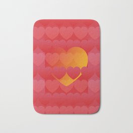 Pocket 333 Bath Mat | Red, 70S, Pattern, Graphicdesign, Hearts, Digital, Lovehearts, Loveheart, Heart, Love 