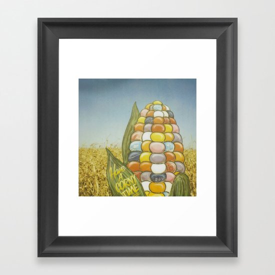 Have a Corny Time Framed Art Print