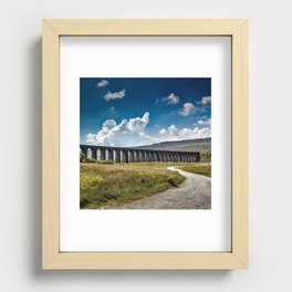 Great Britain Photography - Ribblehead Viaduct Under The Blue Sky Recessed Framed Print