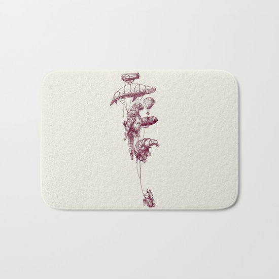 The Helium Menagerie (merlot) Bath Mat