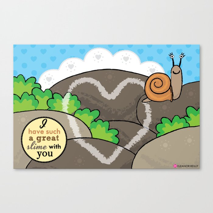 Lovebugs -I have such a great slime with you Canvas Print