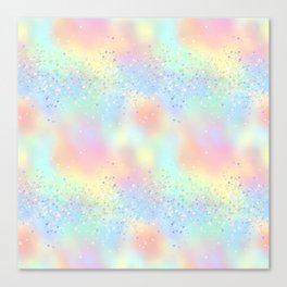 Pretty Holographic Glitter Rainbow Canvas Print