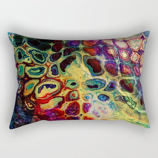 colorful abstract snake skin Rectangular Pillow