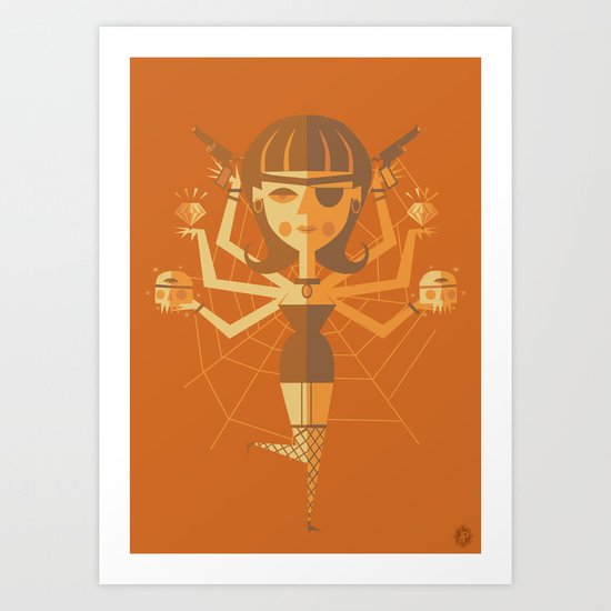 The Black Widow Art Print