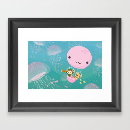 The Octonauts Jellyfish Balloon Framed Art Print