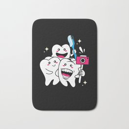 Dentist Selfie Squad Team Staff Dental Assistant Bath Mat | Dentaltechnician, Dental, Dentalstudent, Teeth, Team, Dentalsurgeon, Dentistry, Dentist, Dentalassistant, Selfie 