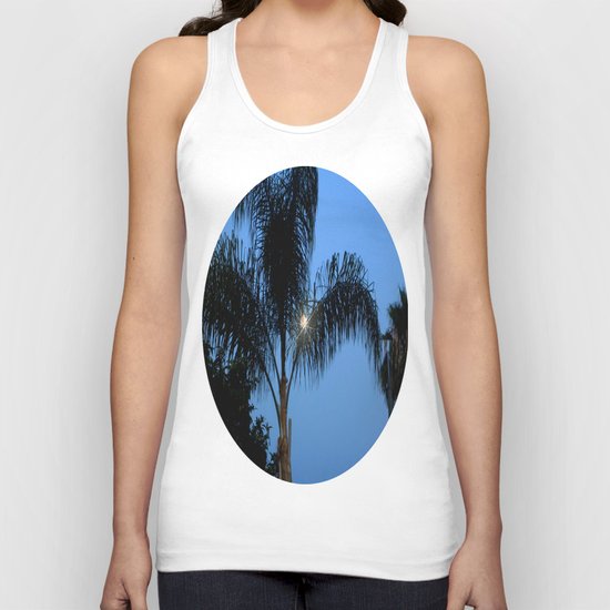 Moonlight through the Palms, Southern California Unisex Tank Top