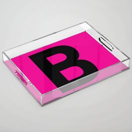 Letter B (Black & Magenta) Acrylic Tray