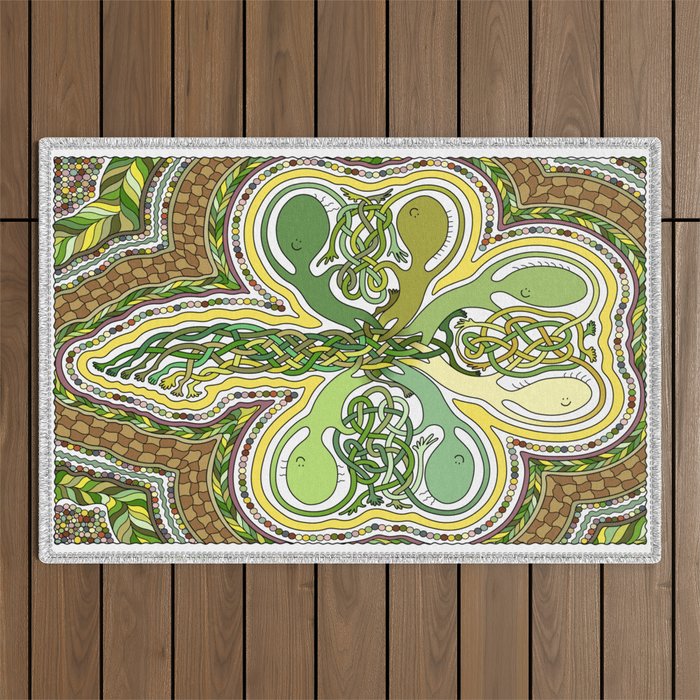Mr Squiggly Celtic Knot Outdoor Rug
