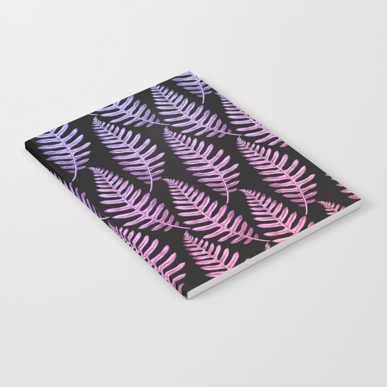 Multi Color Leaves (Black) Notebook