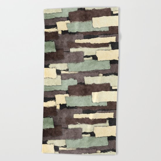 Textured Layers Abstract Beach Towel
