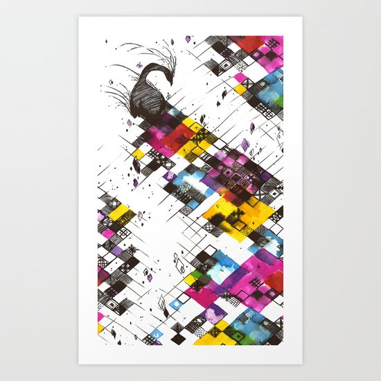 Ink Kaleidoscope Art Print