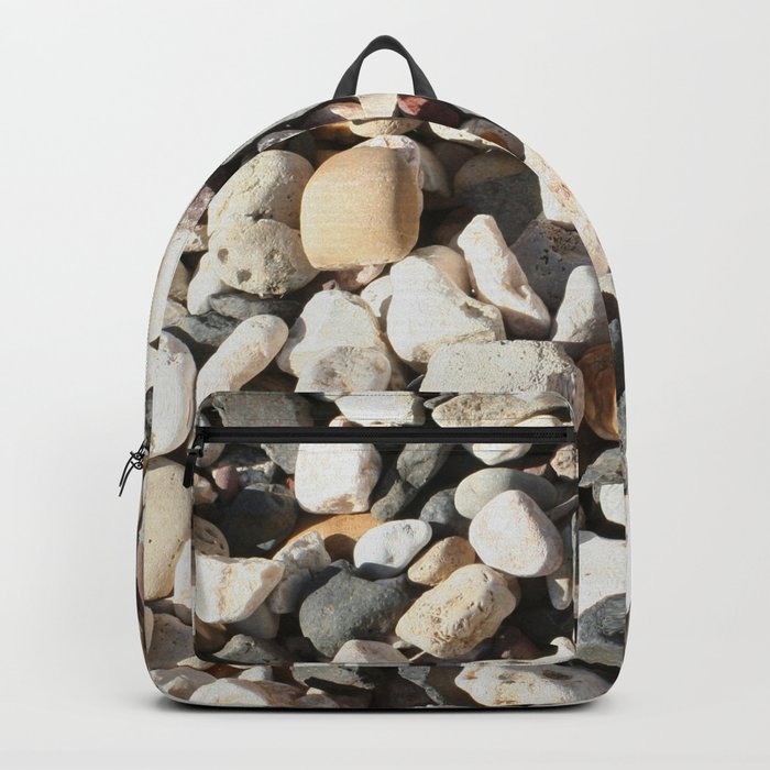 Seaside Beach Pebbles Pattern Backpack